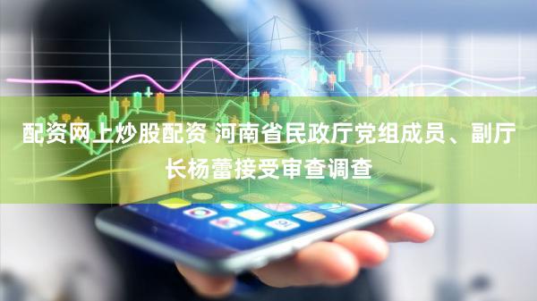 配资网上炒股配资 河南省民政厅党组成员、副厅长杨蕾接受审查调查