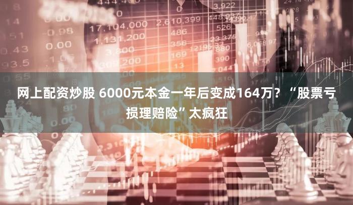 网上配资炒股 6000元本金一年后变成164万?“股票亏损理赔险”太疯狂