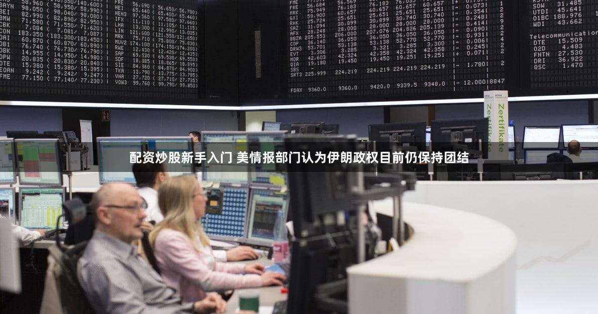 配资炒股新手入门 美情报部门认为伊朗政权目前仍保持团结