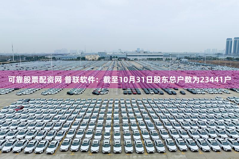 可靠股票配资网 普联软件：截至10月31日股东总户数为23441户
